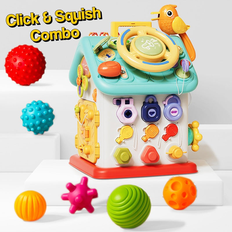 Montessori Busy House Toy for Fine Motor Skills