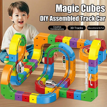 Magnetic Gravity-Defying Electric Track Car Toy