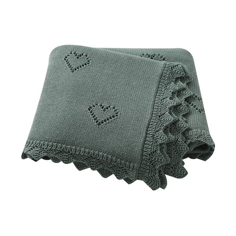 Baby Blankets Knitted 90*70cm Ultra-Soft Cotton Newborn Infant Boys Girls Comforter Stroller Bedding Swaddle Wrap Sleeping Stuff