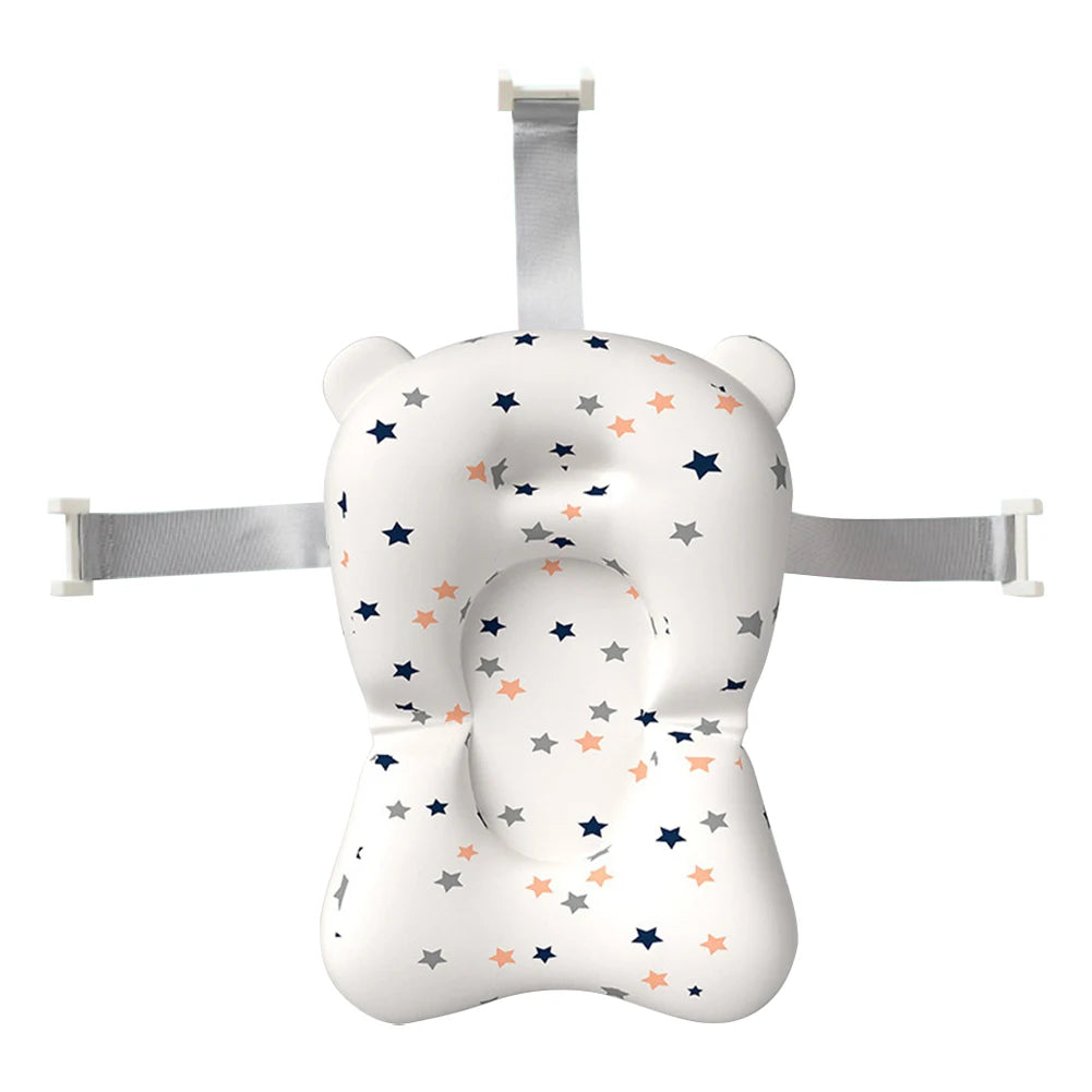 Newborn Baby Bath Cushion Seat Floating Bathing Pillow Seat Anti Slip Provides Comfort and Support for Baby 0-12 Months