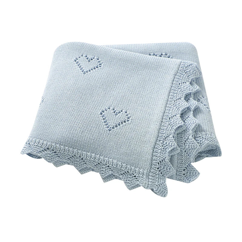Baby Blankets Knitted 90*70cm Ultra-Soft Cotton Newborn Infant Boys Girls Comforter Stroller Bedding Swaddle Wrap Sleeping Stuff