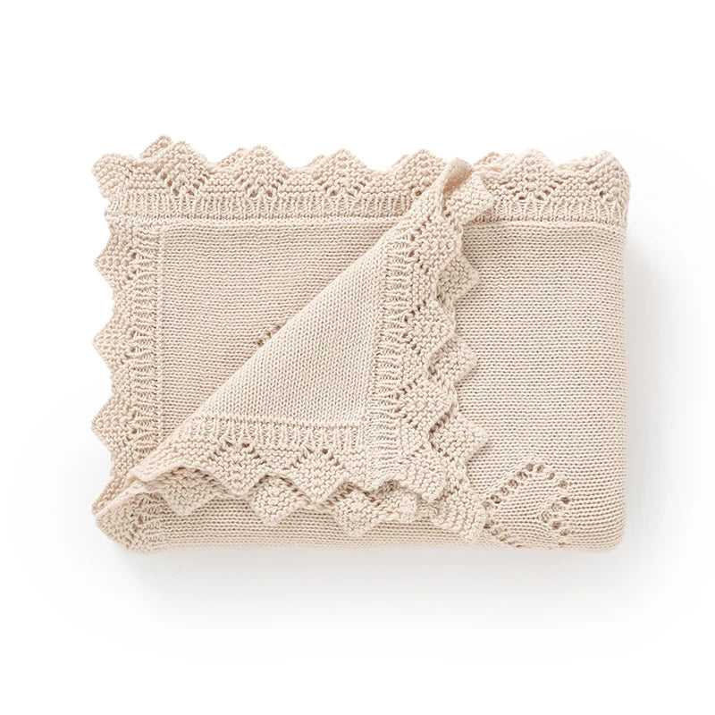 Baby Blankets Knitted 90*70cm Ultra-Soft Cotton Newborn Infant Boys Girls Comforter Stroller Bedding Swaddle Wrap Sleeping Stuff