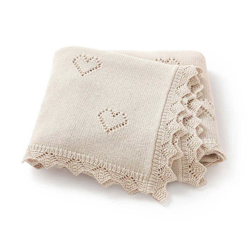Baby Blankets Knitted 90*70cm Ultra-Soft Cotton Newborn Infant Boys Girls Comforter Stroller Bedding Swaddle Wrap Sleeping Stuff