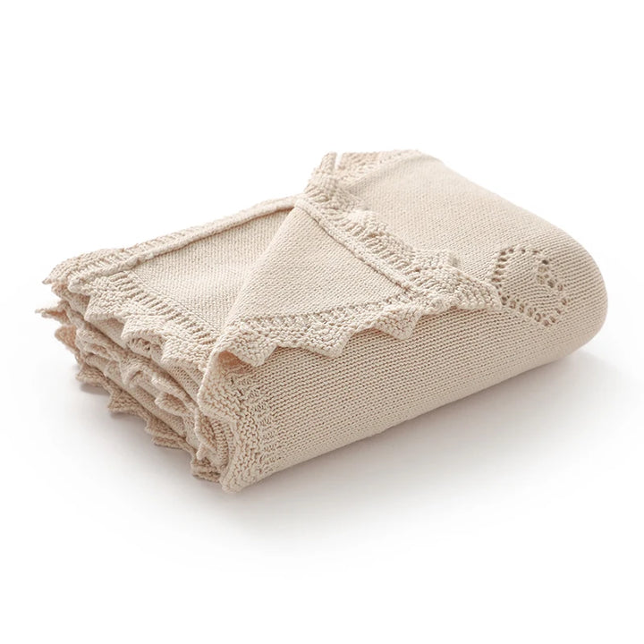 Baby Blankets Knitted 90*70cm Ultra-Soft Cotton Newborn Infant Boys Girls Comforter Stroller Bedding Swaddle Wrap Sleeping Stuff