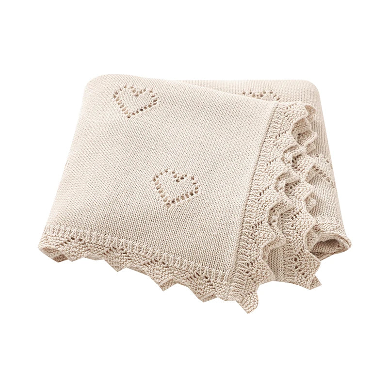 Baby Blankets Knitted 90*70cm Ultra-Soft Cotton Newborn Infant Boys Girls Comforter Stroller Bedding Swaddle Wrap Sleeping Stuff
