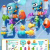 Baby Bath Toys with Strong Suction Cups Tubes Spinner Squirt Water Game Set Toddlers Kids Shower Pool for 3 Years Children Gifts