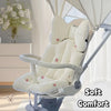 Comfort Soft Stroller Seat Cushion Skin-friendly Cute Baby Pram Cushion Infant Bear Embroidery Seat Liner Pad