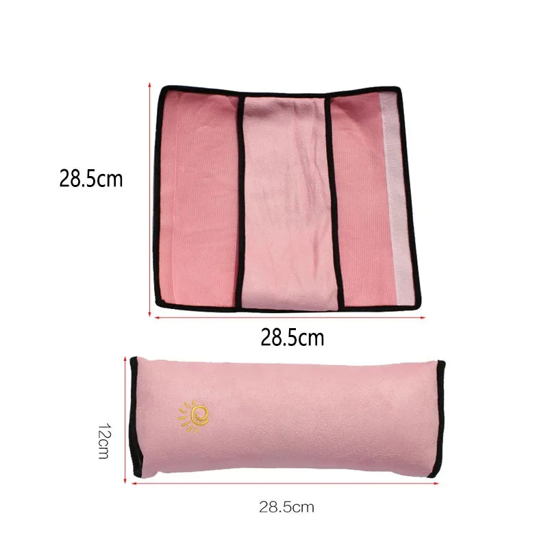 Toddler Baby Car Pillow Shoulder Cushion for Safety Harness Auto Seat Belt Support Pad Kids Travel Pillow Soft Comfort