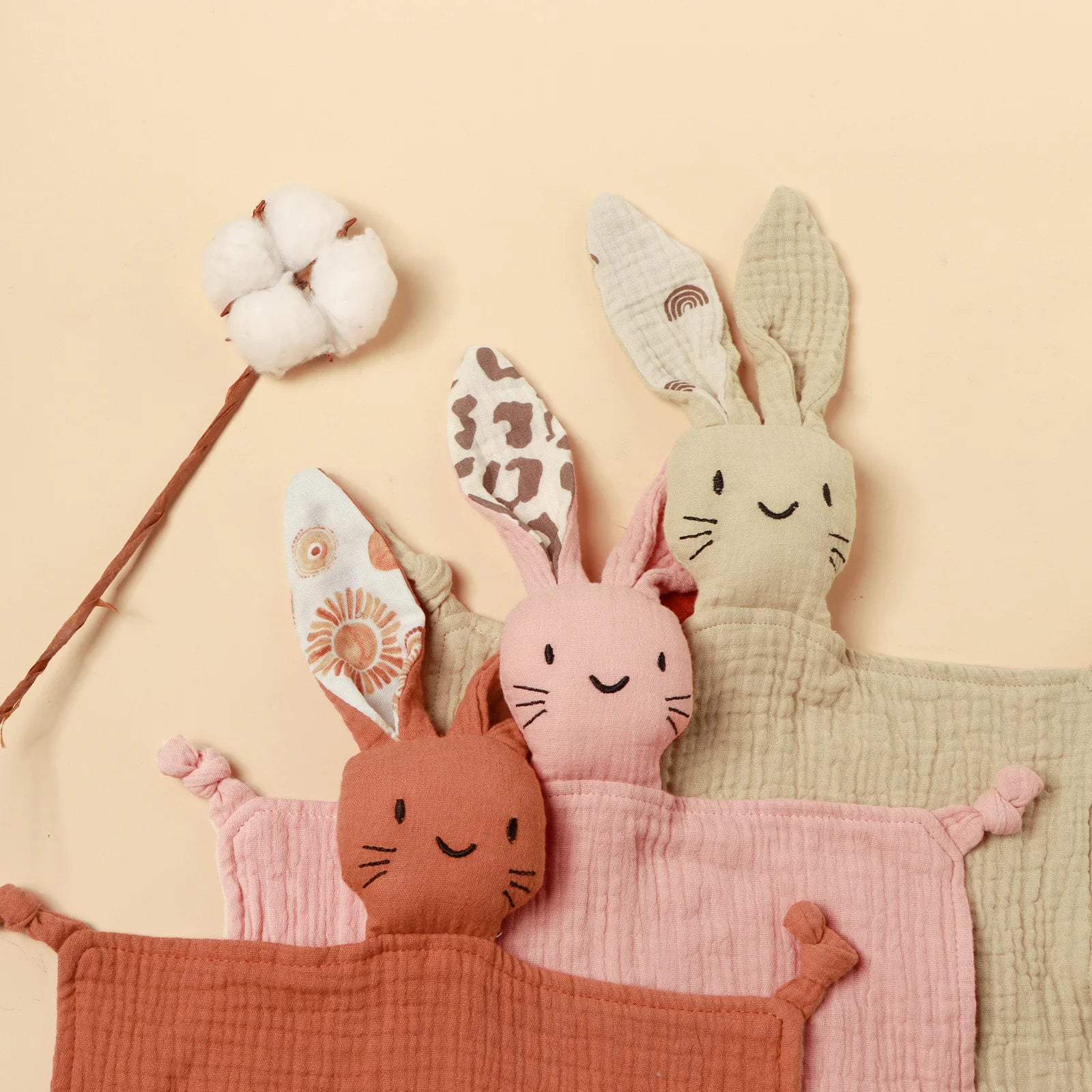 New Baby Cotton Comforter Blanket Soft Newborn Sleeping Dolls Cute Cat Kids Sleep Toy Soothe Appease Towel Bibs Saliva Towel