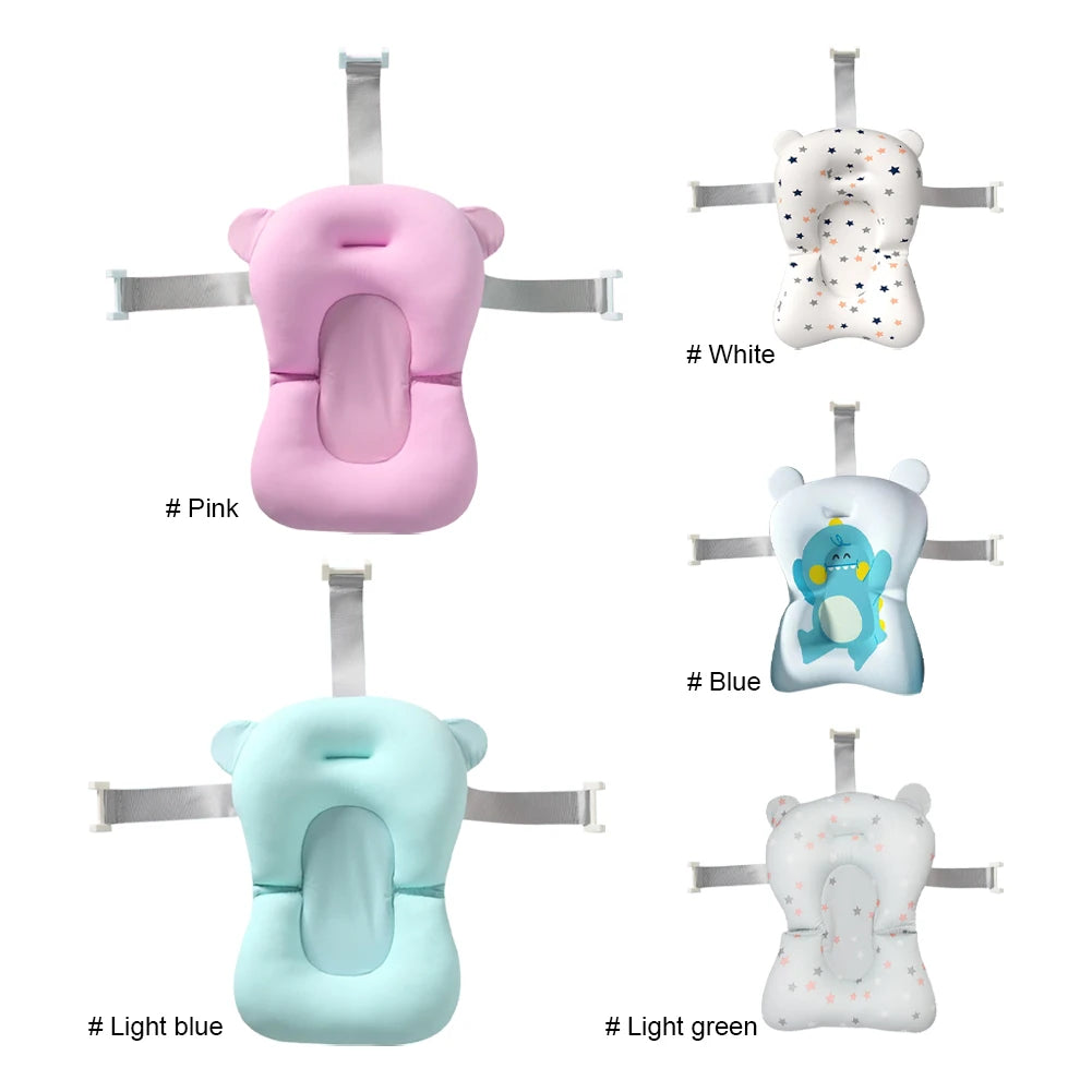 Newborn Baby Bath Cushion Seat Floating Bathing Pillow Seat Anti Slip Provides Comfort and Support for Baby 0-12 Months