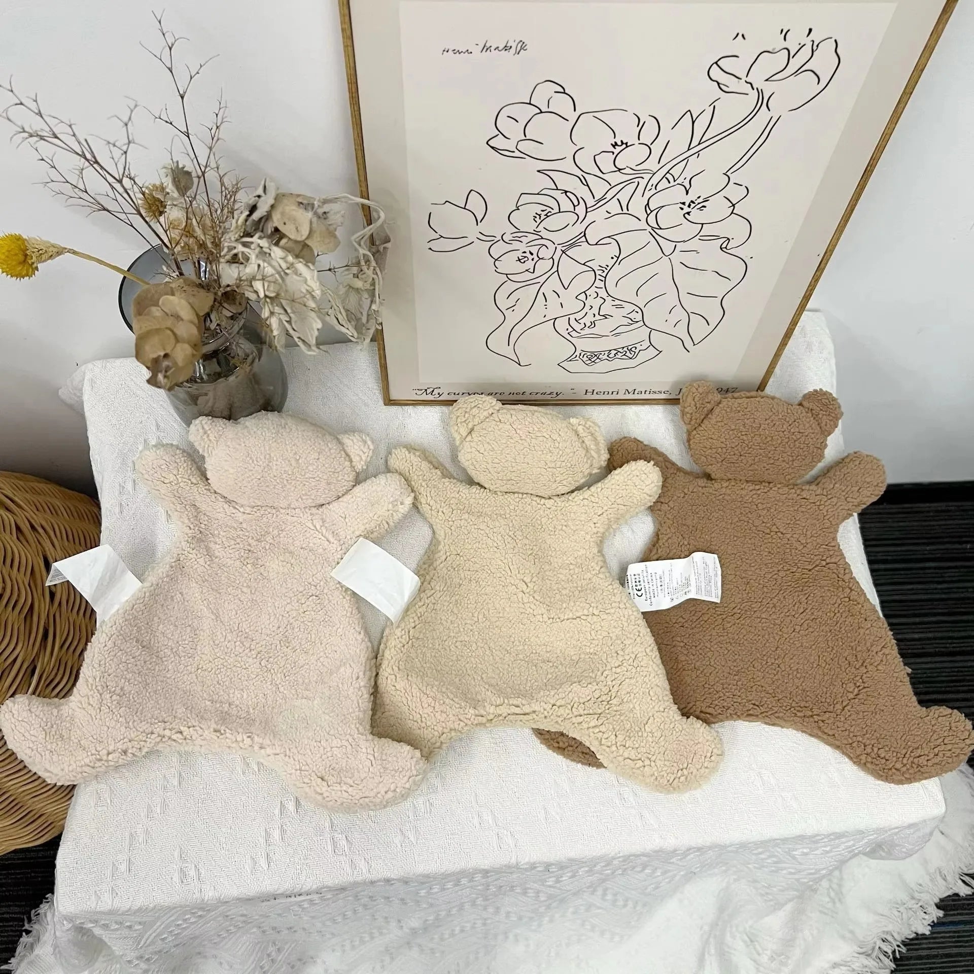 Cute Bear Baby Comfort Towel Comforter Blanket Soft Newborn Sleeping Dolls Kids Sleep Toy Soothe Appease Towel Bibs