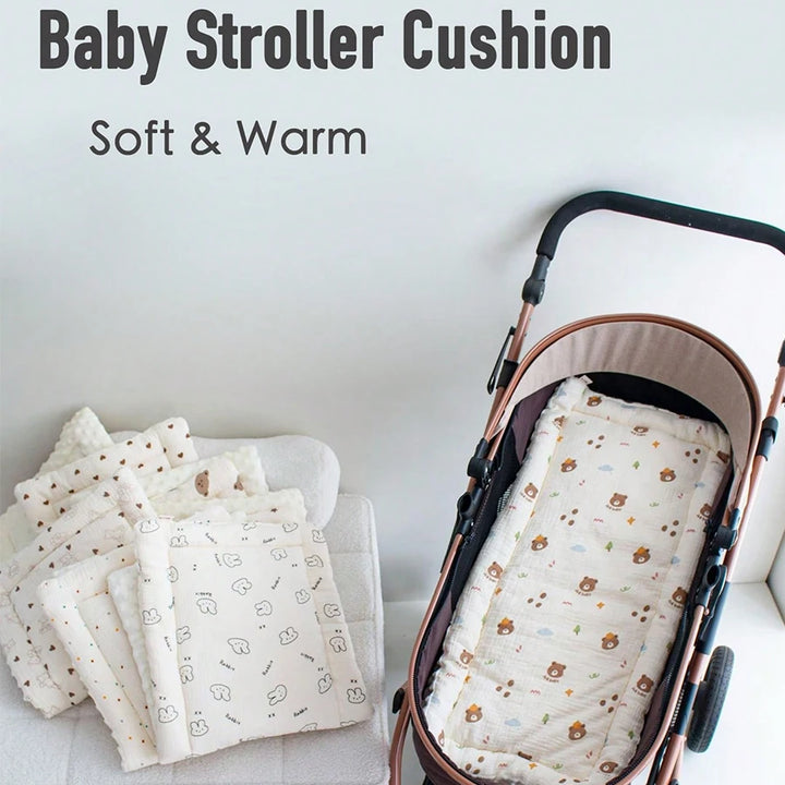 Baby Comfort Soft Breathable Stroller Cushion, Bean-Shaped Design, Multi-Scenario Use, Suitable for Children's Dining Carts, Newborn Strollers, Children's Swings, Children's Recliners, Recliner Backrests, Etc., Can Be Used Bo
