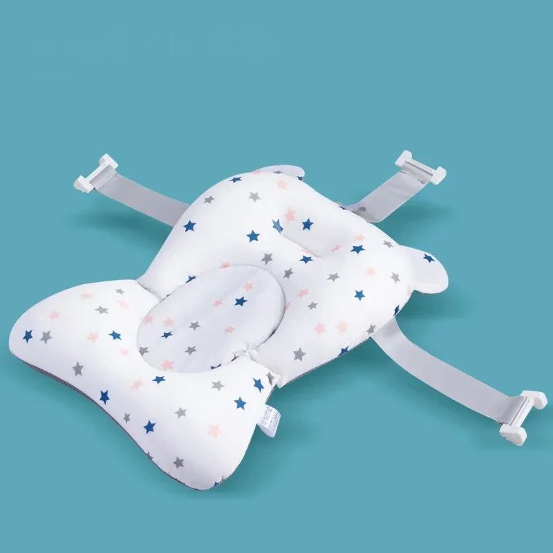 Baby Bath Seat Support Mat Newborn Bathtub Pillow Infant Anti-Slip Soft Comfort Body Cushion Children Shower Air Cushion Bed