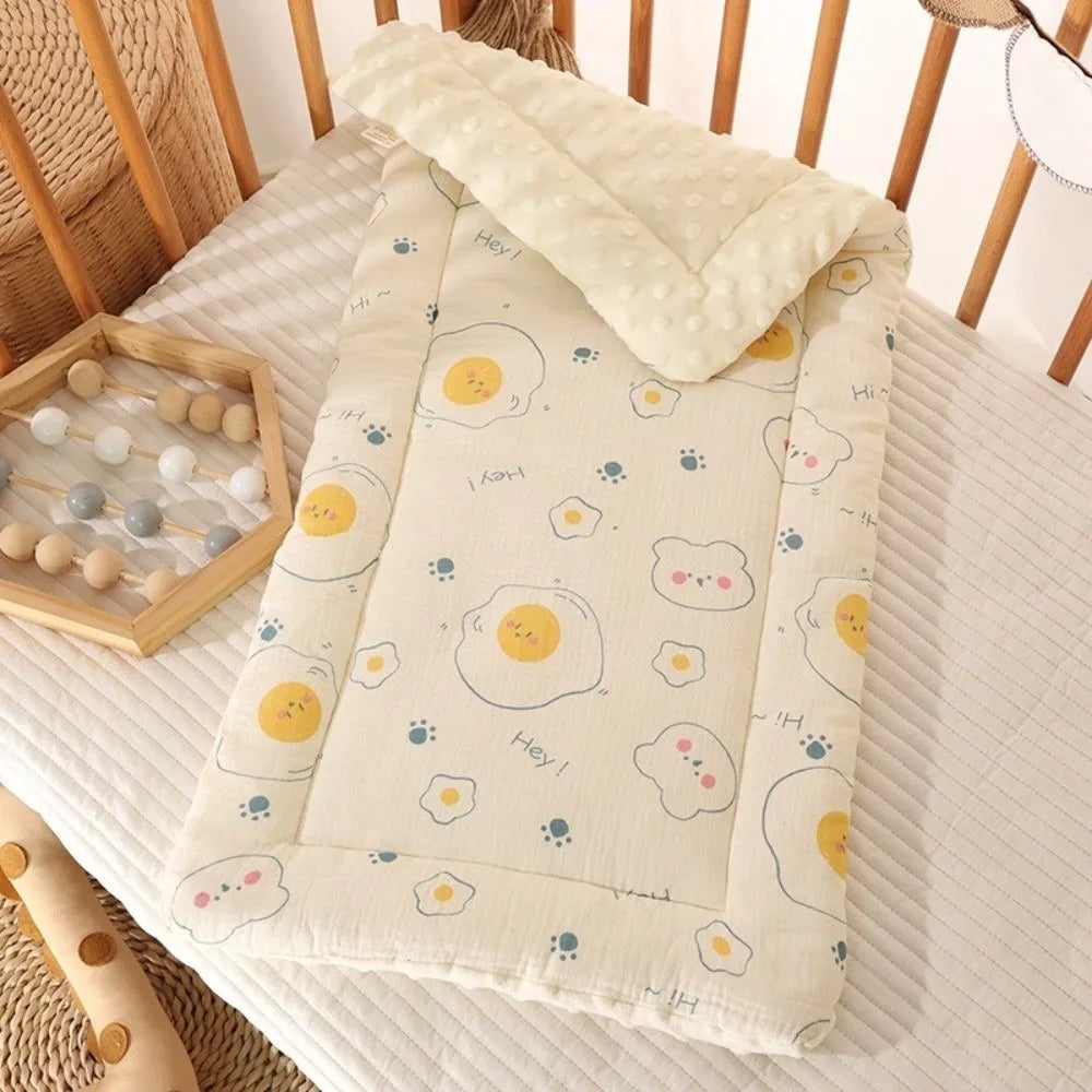 Comfortable Cartoon Baby Stroller Cushion Rabbit Rainbow Trolley Mattress Flower Cotton Baby Seat Cushion Car Seat