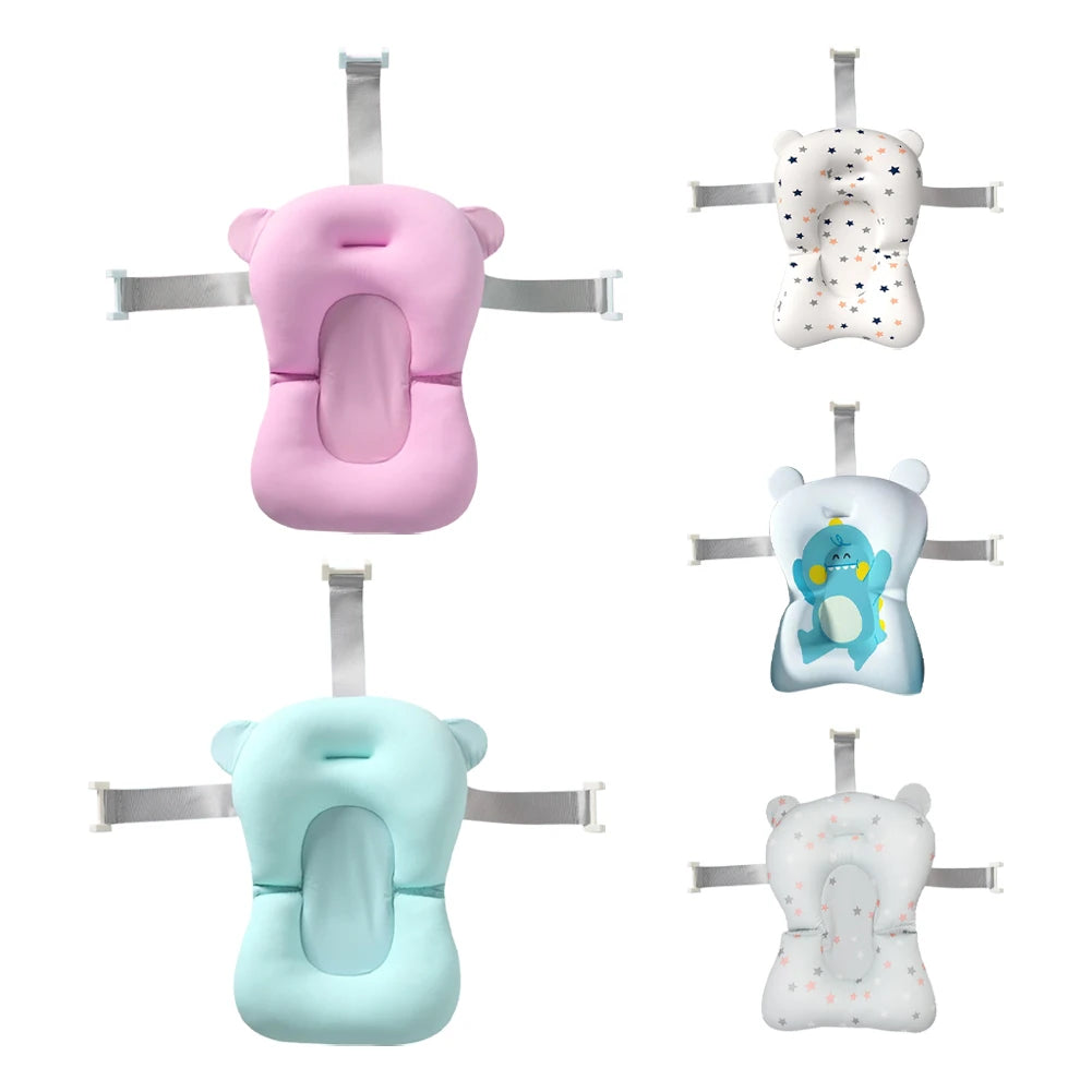 Newborn Baby Bath Cushion Seat Floating Bathing Pillow Seat Anti Slip Provides Comfort and Support for Baby 0-12 Months