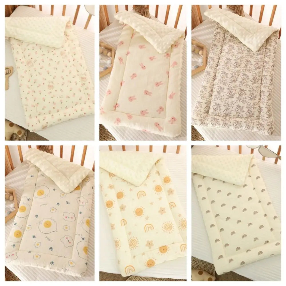 Comfortable Cartoon Baby Stroller Cushion Rabbit Rainbow Trolley Mattress Flower Cotton Baby Seat Cushion Car Seat