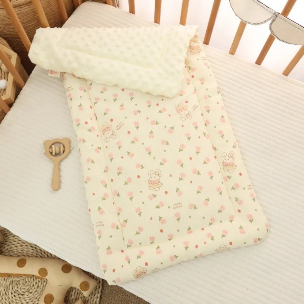 Comfortable Cartoon Baby Stroller Cushion Rabbit Rainbow Trolley Mattress Flower Cotton Baby Seat Cushion Car Seat
