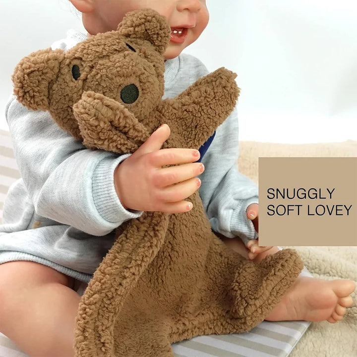 Cute Bear Baby Comfort Towel Comforter Blanket Soft Newborn Sleeping Dolls Kids Sleep Toy Soothe Appease Towel Bibs