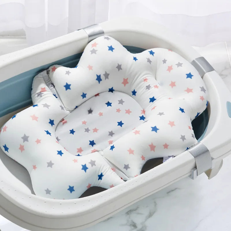 Baby Bath mat Newborn bath Tub Seat Stand Baby Bath Tub Nonslip Pad Safety Bath Support Soft Comfort Body Cushion Mat Pillow