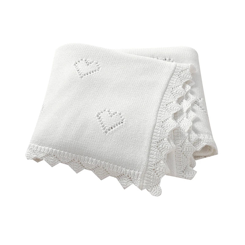Baby Blankets Knitted 90*70cm Ultra-Soft Cotton Newborn Infant Boys Girls Comforter Stroller Bedding Swaddle Wrap Sleeping Stuff