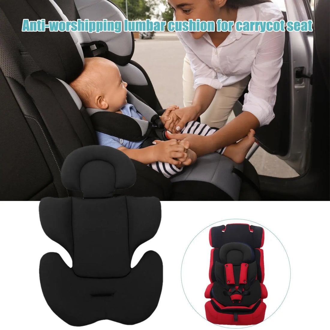 Baby Stroller Cushion Carseat Head & Body Support Portable Headrest Comfort Head and Body Support Pillow for Kids andNewborn