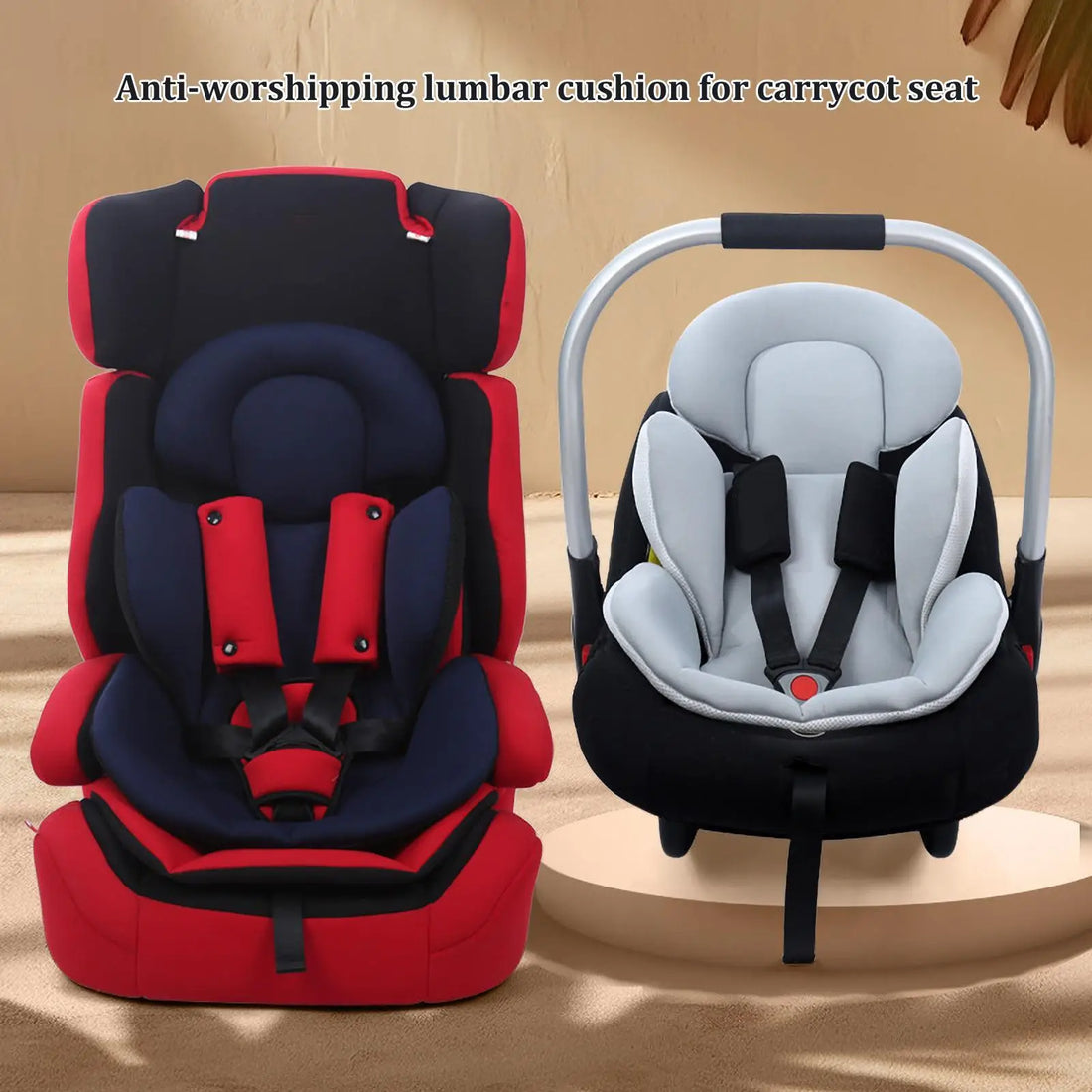 Baby Stroller Cushion Carseat Head & Body Support Portable Headrest Comfort Head and Body Support Pillow for Kids andNewborn