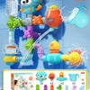 Baby Bath Toys with Strong Suction Cups Tubes Spinner Squirt Water Game Set Toddlers Kids Shower Pool for 3 Years Children Gifts
