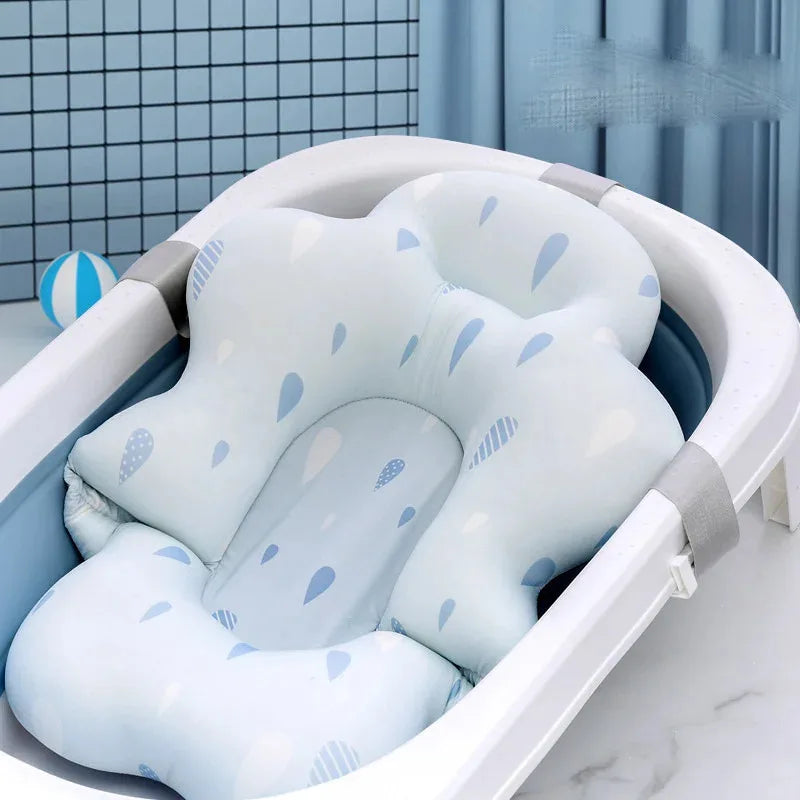 Baby Bath mat Newborn bath Tub Seat Stand Baby Bath Tub Nonslip Pad Safety Bath Support Soft Comfort Body Cushion Mat Pillow