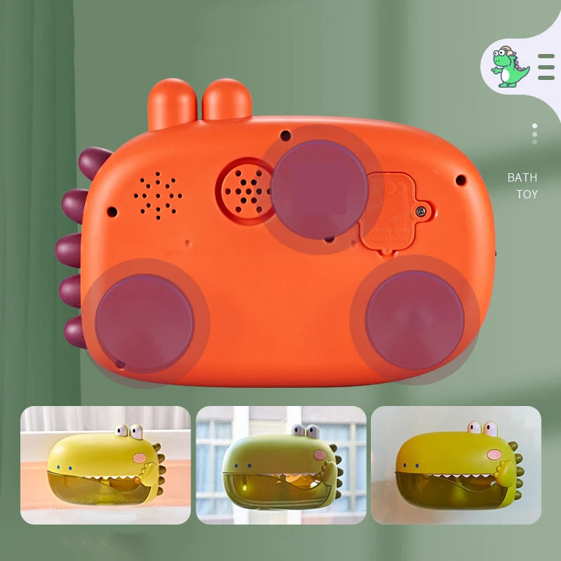 Baby Bath Toys for Kids Music Dinosaur Bubble Machine Bath Toys Bathtub Soap Automatic Bubble Maker Toys Baby Bathroom Toy