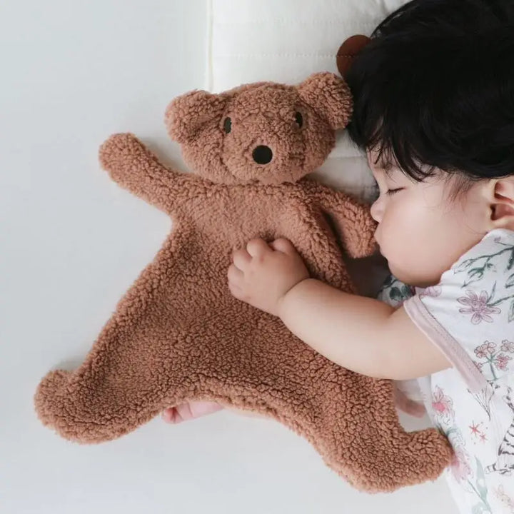 Cute Bear Baby Comfort Towel Comforter Blanket Soft Newborn Sleeping Dolls Kids Sleep Toy Soothe Appease Towel Bibs